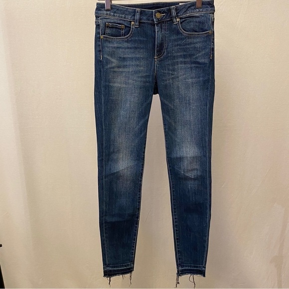 Vince Camuto 27/4 Skinny Jeans Mid Rise Release Fray Hem Womens Ankle Stretch - Picture 12 of 14